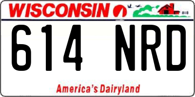 WI license plate 614NRD