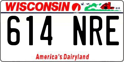 WI license plate 614NRE