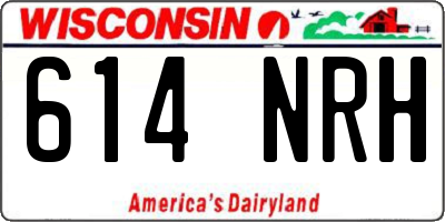 WI license plate 614NRH
