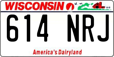 WI license plate 614NRJ