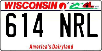 WI license plate 614NRL
