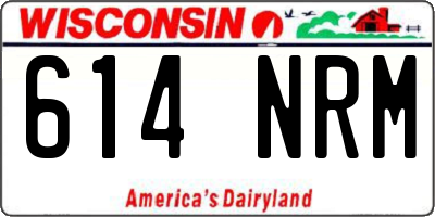 WI license plate 614NRM