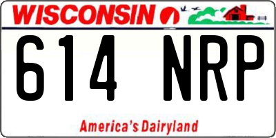 WI license plate 614NRP