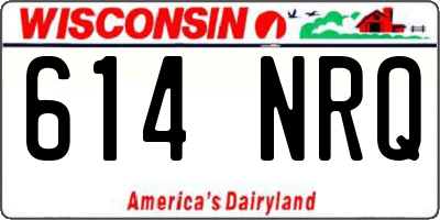 WI license plate 614NRQ