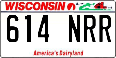 WI license plate 614NRR