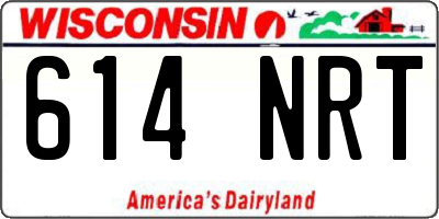 WI license plate 614NRT