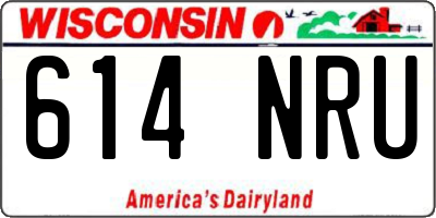 WI license plate 614NRU