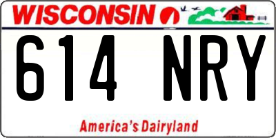 WI license plate 614NRY