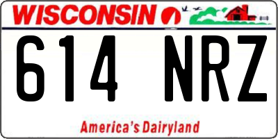 WI license plate 614NRZ