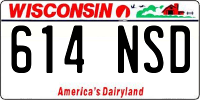 WI license plate 614NSD