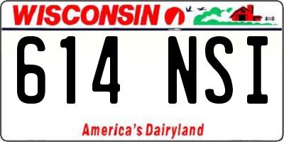 WI license plate 614NSI