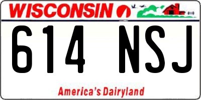 WI license plate 614NSJ