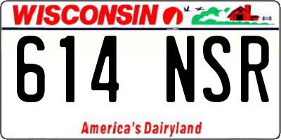 WI license plate 614NSR