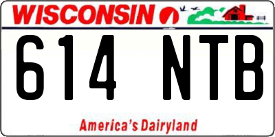 WI license plate 614NTB
