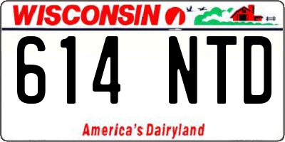 WI license plate 614NTD