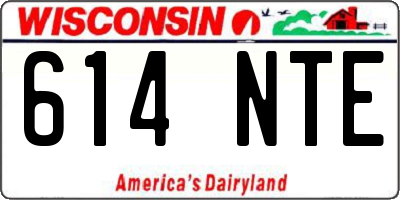 WI license plate 614NTE