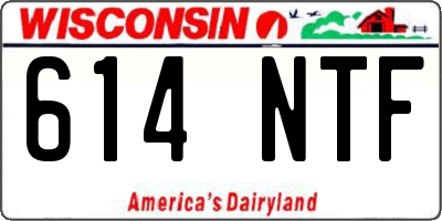 WI license plate 614NTF