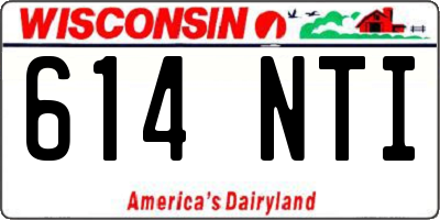 WI license plate 614NTI