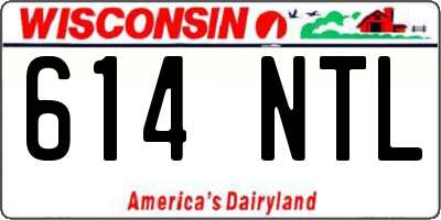 WI license plate 614NTL