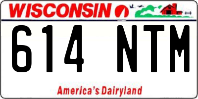 WI license plate 614NTM