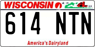 WI license plate 614NTN