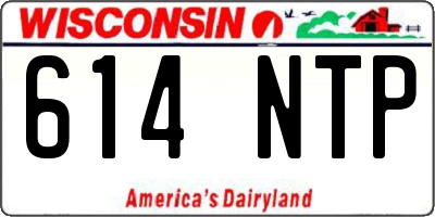 WI license plate 614NTP