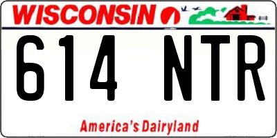WI license plate 614NTR