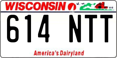 WI license plate 614NTT