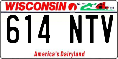 WI license plate 614NTV