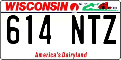WI license plate 614NTZ