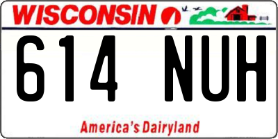 WI license plate 614NUH