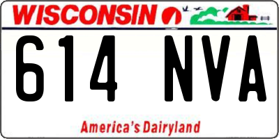 WI license plate 614NVA