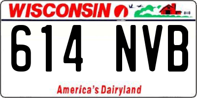 WI license plate 614NVB