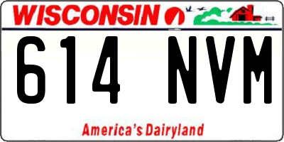 WI license plate 614NVM