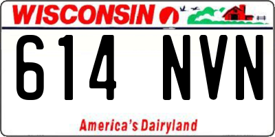 WI license plate 614NVN