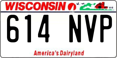 WI license plate 614NVP