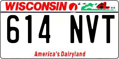 WI license plate 614NVT