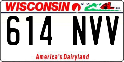 WI license plate 614NVV