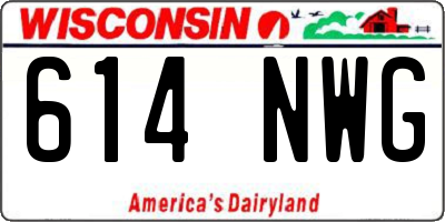 WI license plate 614NWG