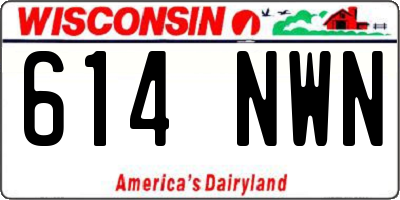 WI license plate 614NWN