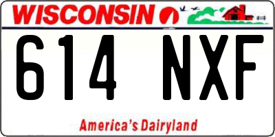 WI license plate 614NXF