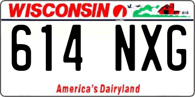 WI license plate 614NXG