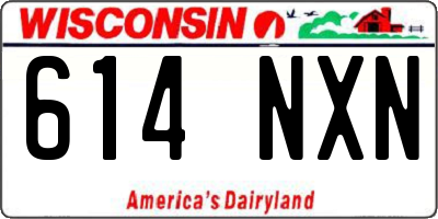 WI license plate 614NXN
