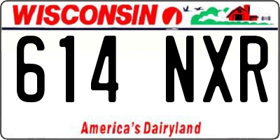 WI license plate 614NXR