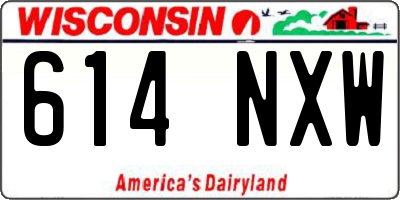 WI license plate 614NXW