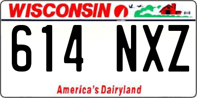 WI license plate 614NXZ
