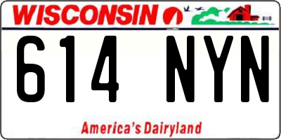 WI license plate 614NYN