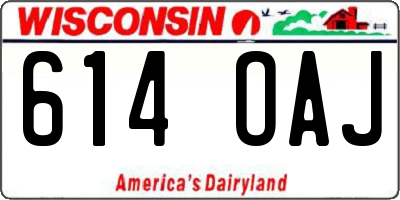WI license plate 614OAJ