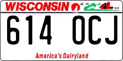 WI license plate 614OCJ