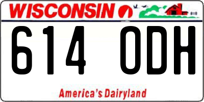 WI license plate 614ODH